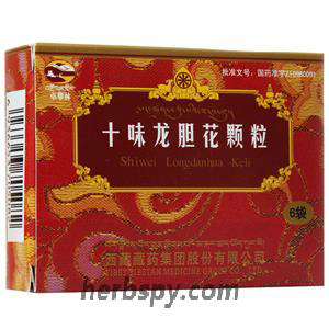Shiwei Longdanhua Keli for chronic bronchitis or acute bronchitis